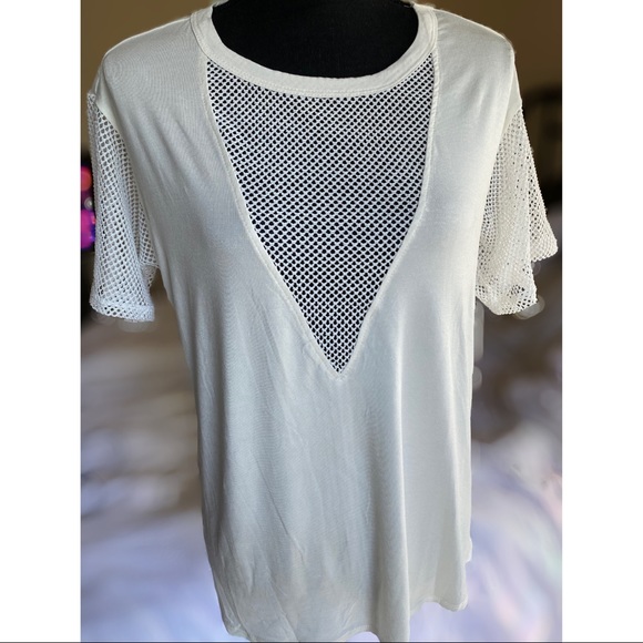 Mesh V neck tee - Picture 5 of 9